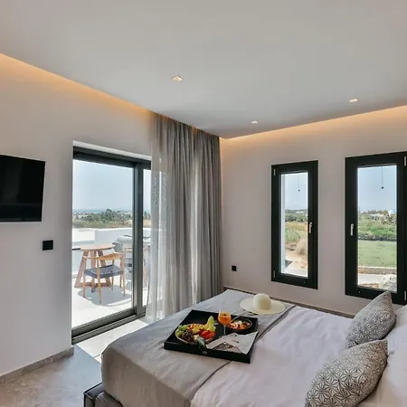 Extraordinary Naxos | Frantz | 6 Bedrooms | 2 Swimming Pools With Floating Sunbeds | 3 Jacuzzis | Sea Views | Pláka